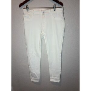 DL1961 Womens White Margaux Instasculpt Ankle Skinny Jeans Size 29